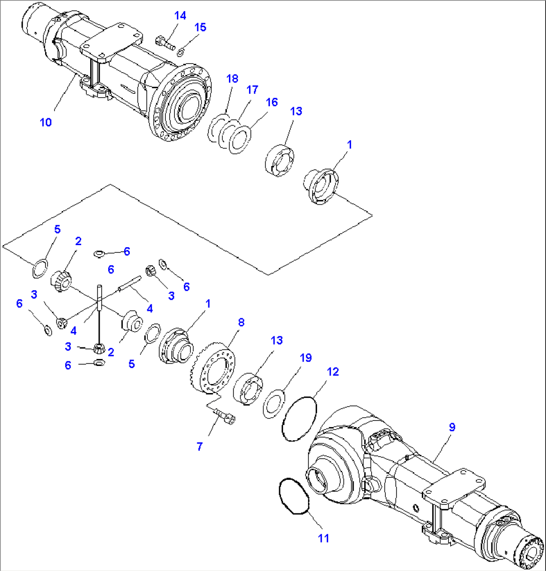 REAR AXLE (2/4) (2.50M WIDTH)