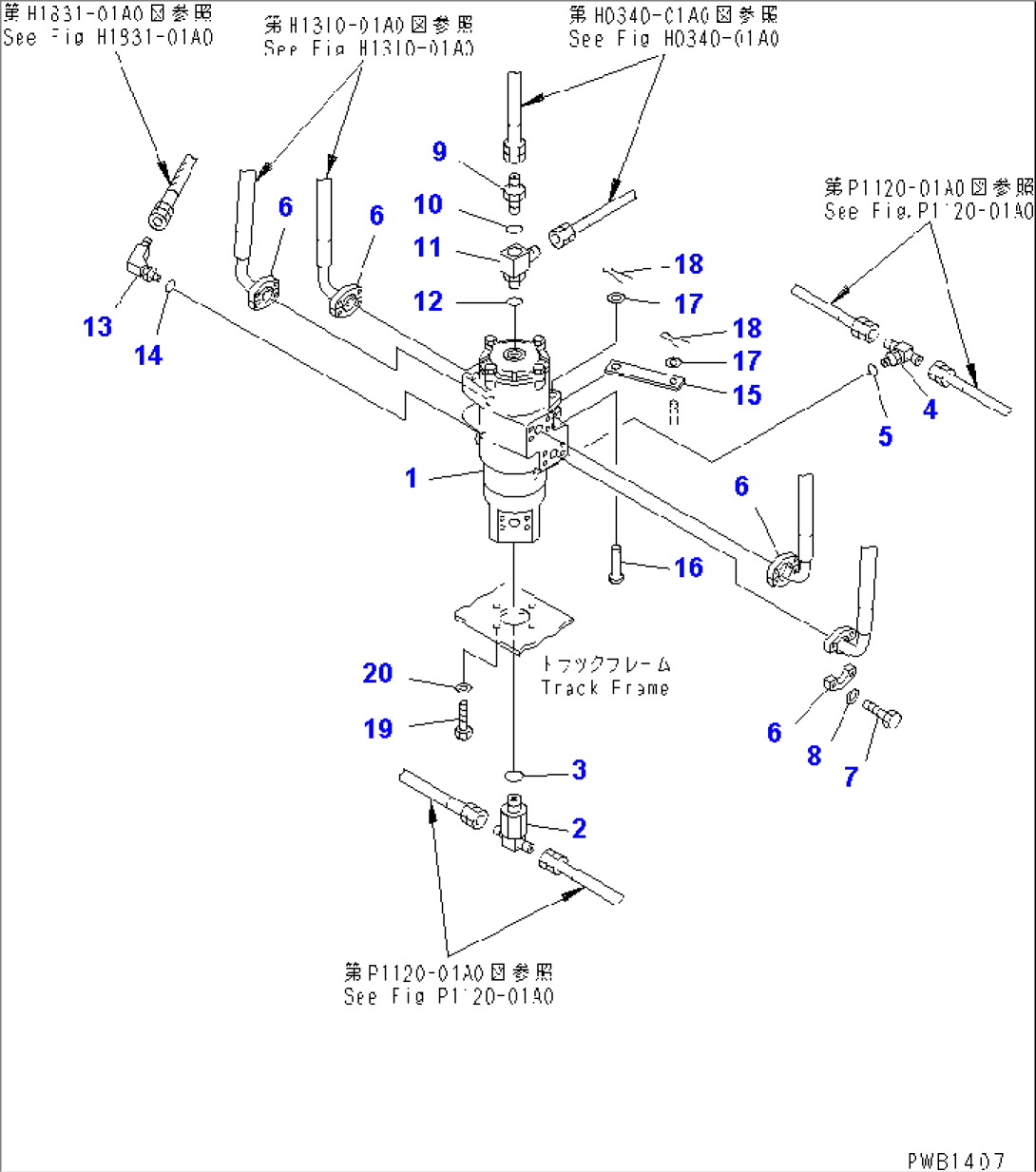 SWIVEL JOINT (CONNECTING PARTS) (TRAVEL SPEED 3RD)