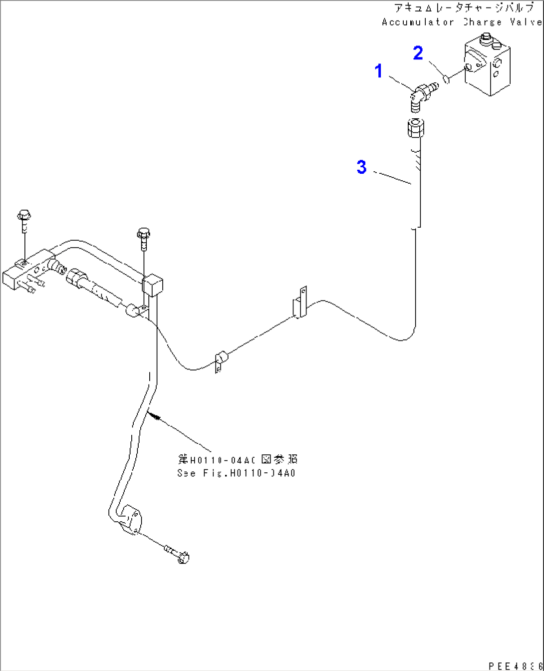 BULKHEAD (ACCUMULATOR CHARGE VALVE DRAIN LINE)