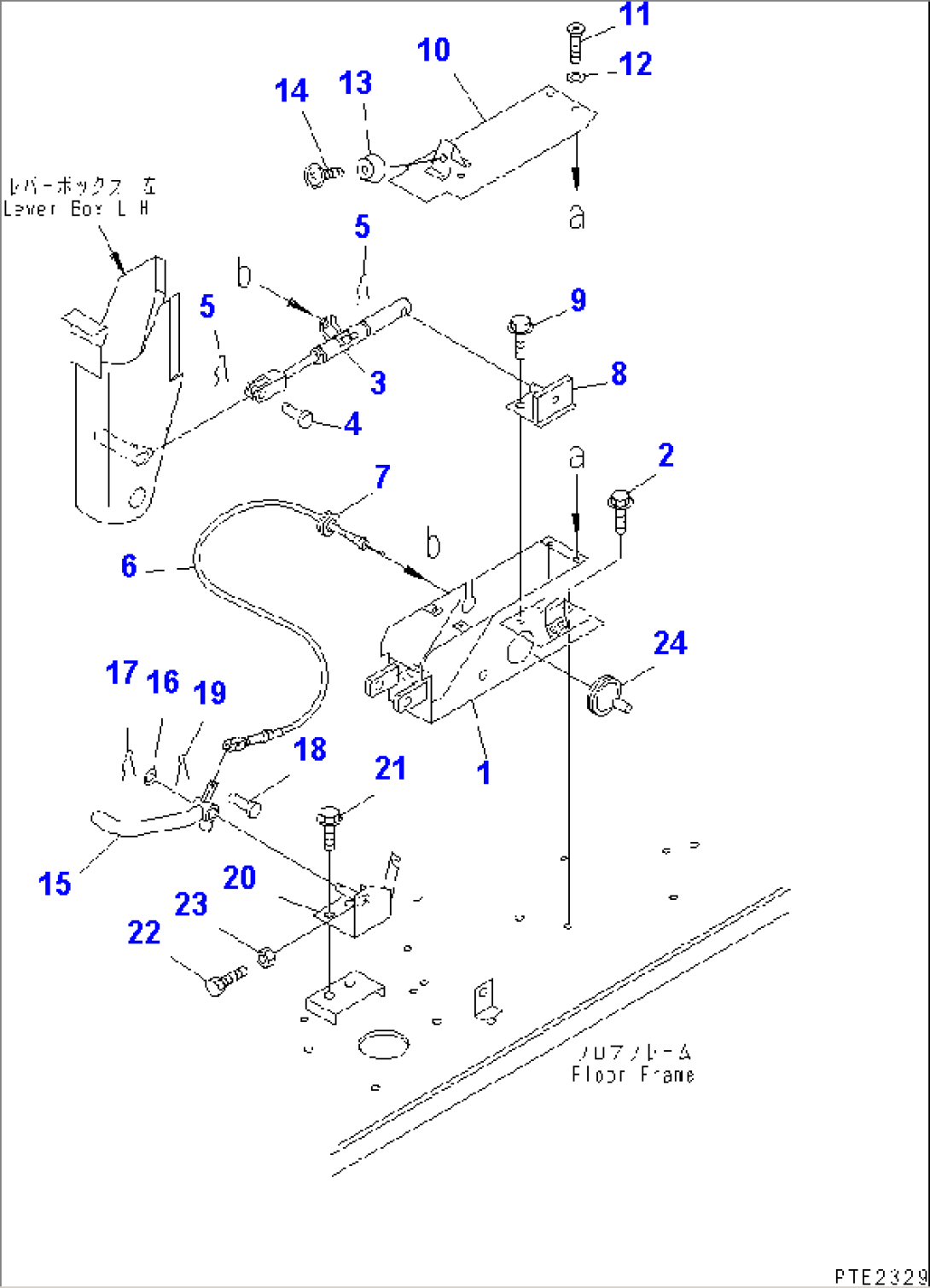 FLOOR FRAME (CONSOLE BOX AND PEDAL STAND L.H.)