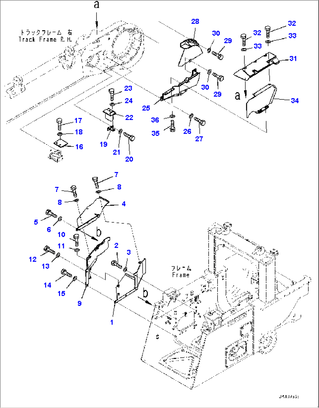 Track Frame Cover, R.H. (#30001-)