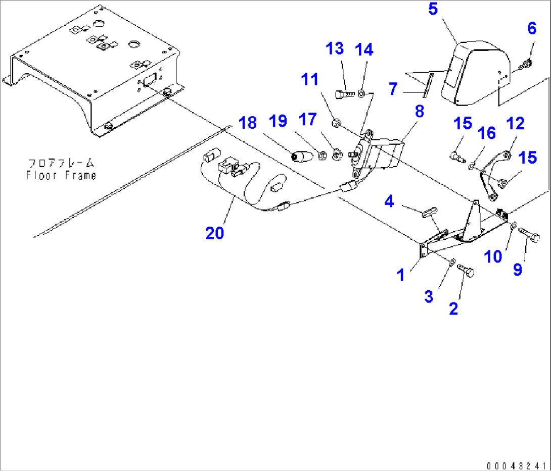 FLOOR (DUMP CONTROL LEVER)(#7001-)