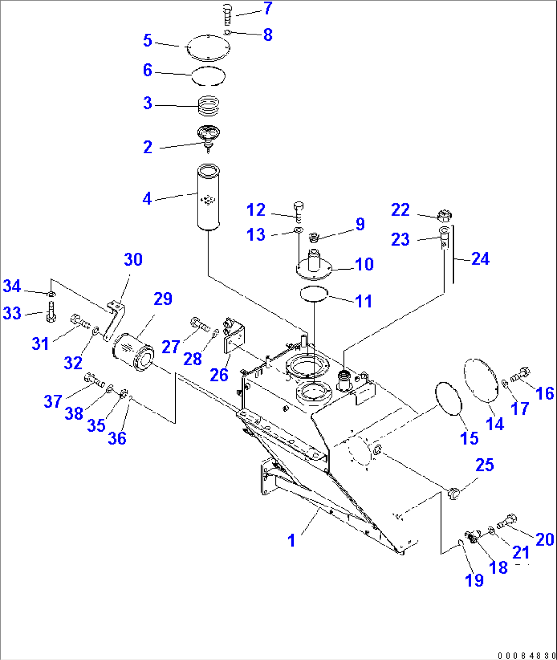 HYDRAULIC TANK (HYDRAULIC TANK) (SAND PROTECTION)(#2001-2461)