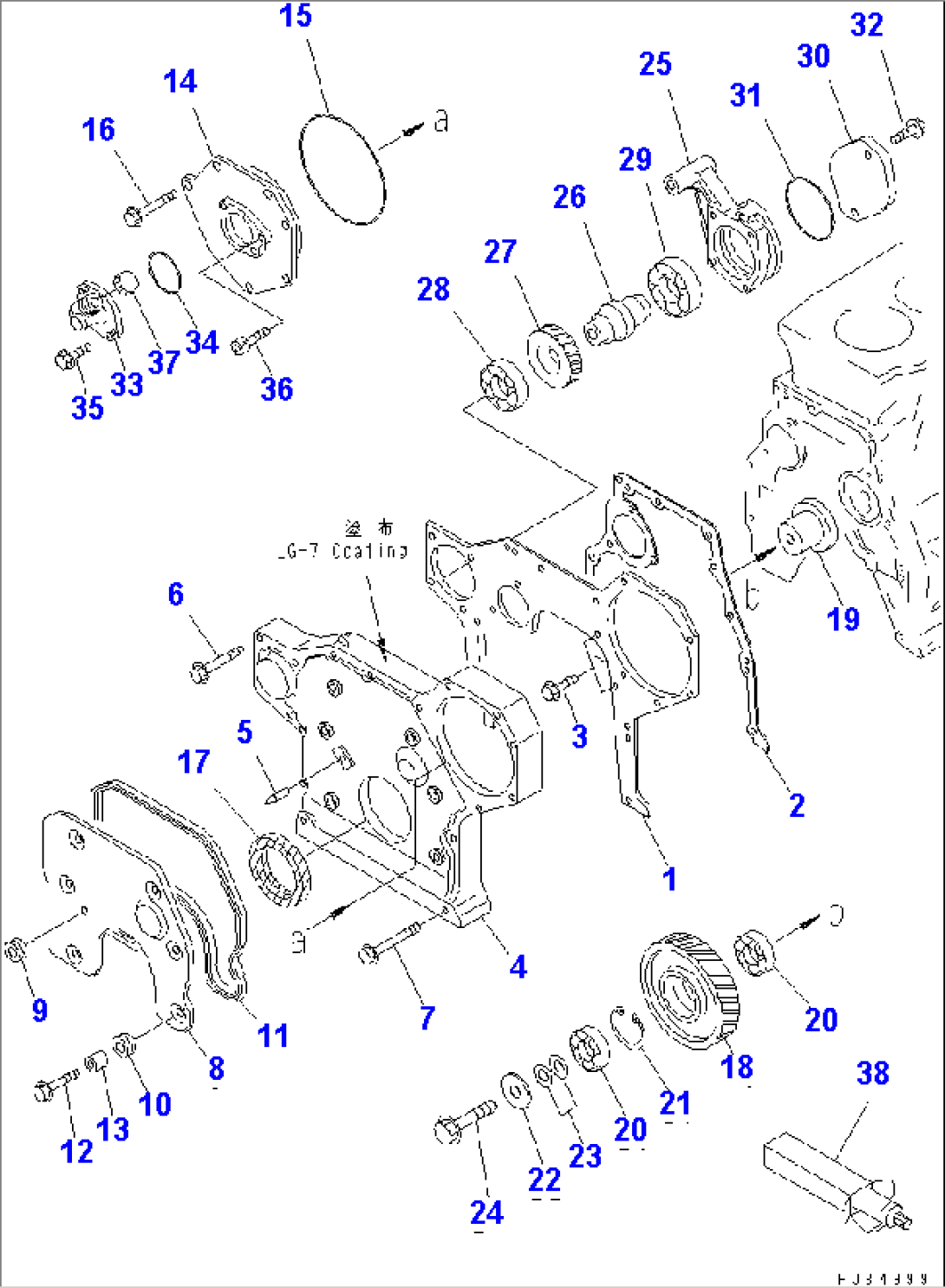 FRONT COVER AND GEAR