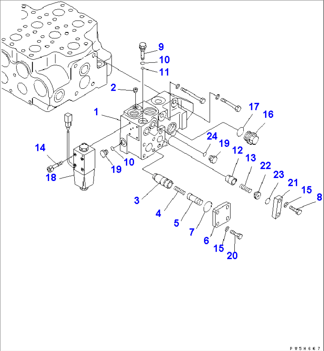 CONTROL VALVE (2-SPOOL) (6/7)