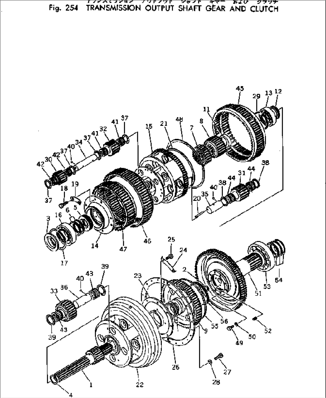 TRANSMISSION OUTPUT SHAFT GEAR AND CLUTCH(#1101-1114)