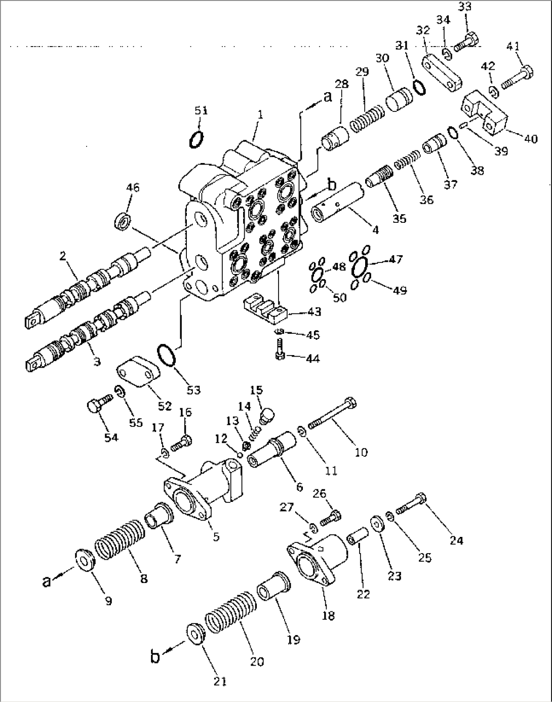 HYDRAULIC TANK AND VALVE (3/4) (FOR STRAIGHT TILT DOZER) (FOR MECHANICAL ANGLE POWER TILT DOZER)