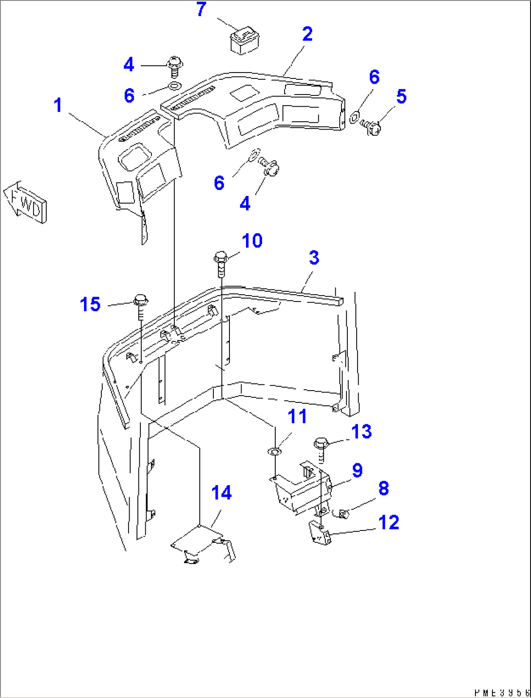 ROPS CAB (FRONT INTERIOR TRIM)