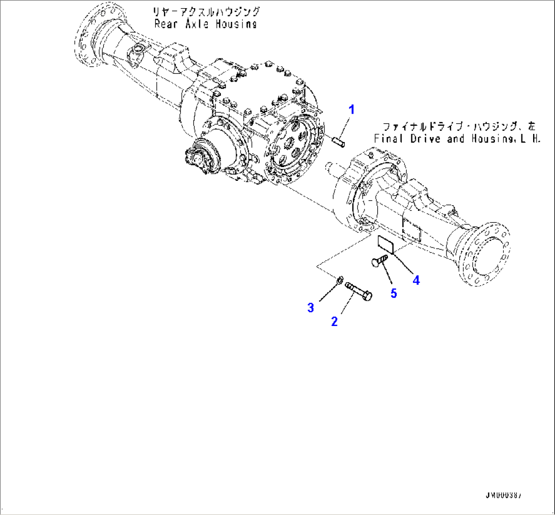 Rear Axle, Housing Mounting (#80001-)