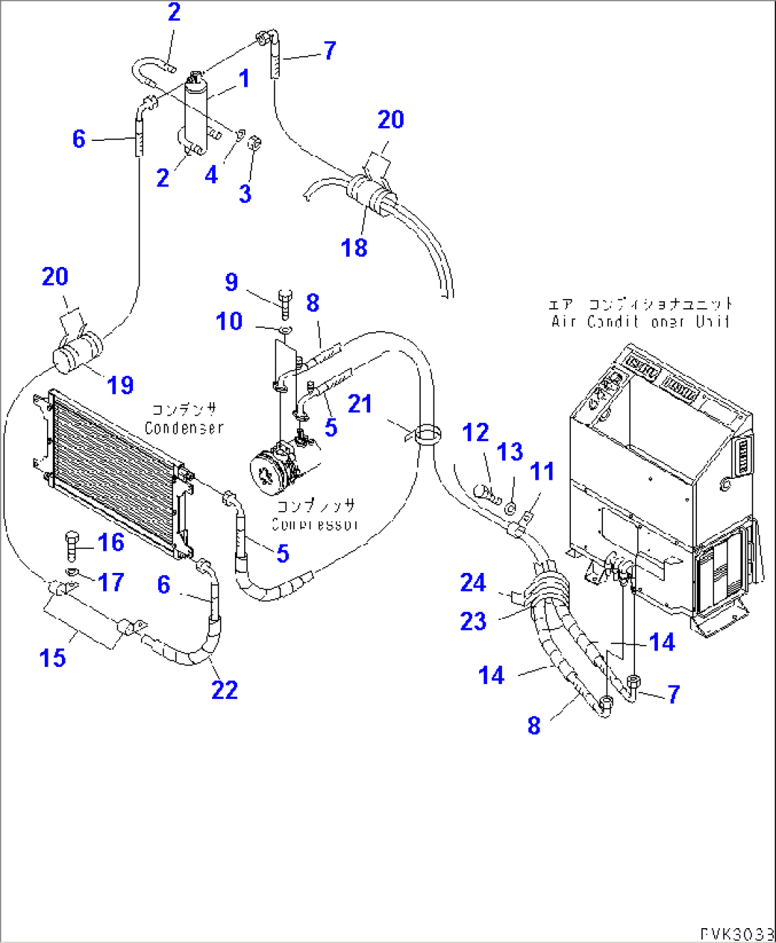 AIR CONDITIONER (RECEIVER DRYER AND COOLER HOSE)