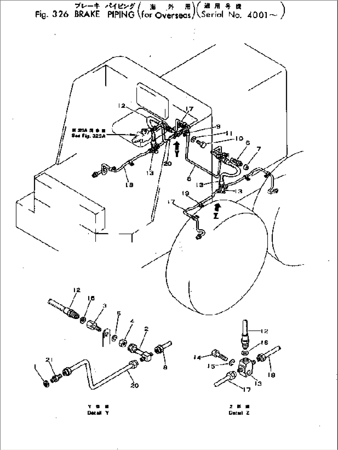 BRAKE PIPING (EXCEPT JAPAN)