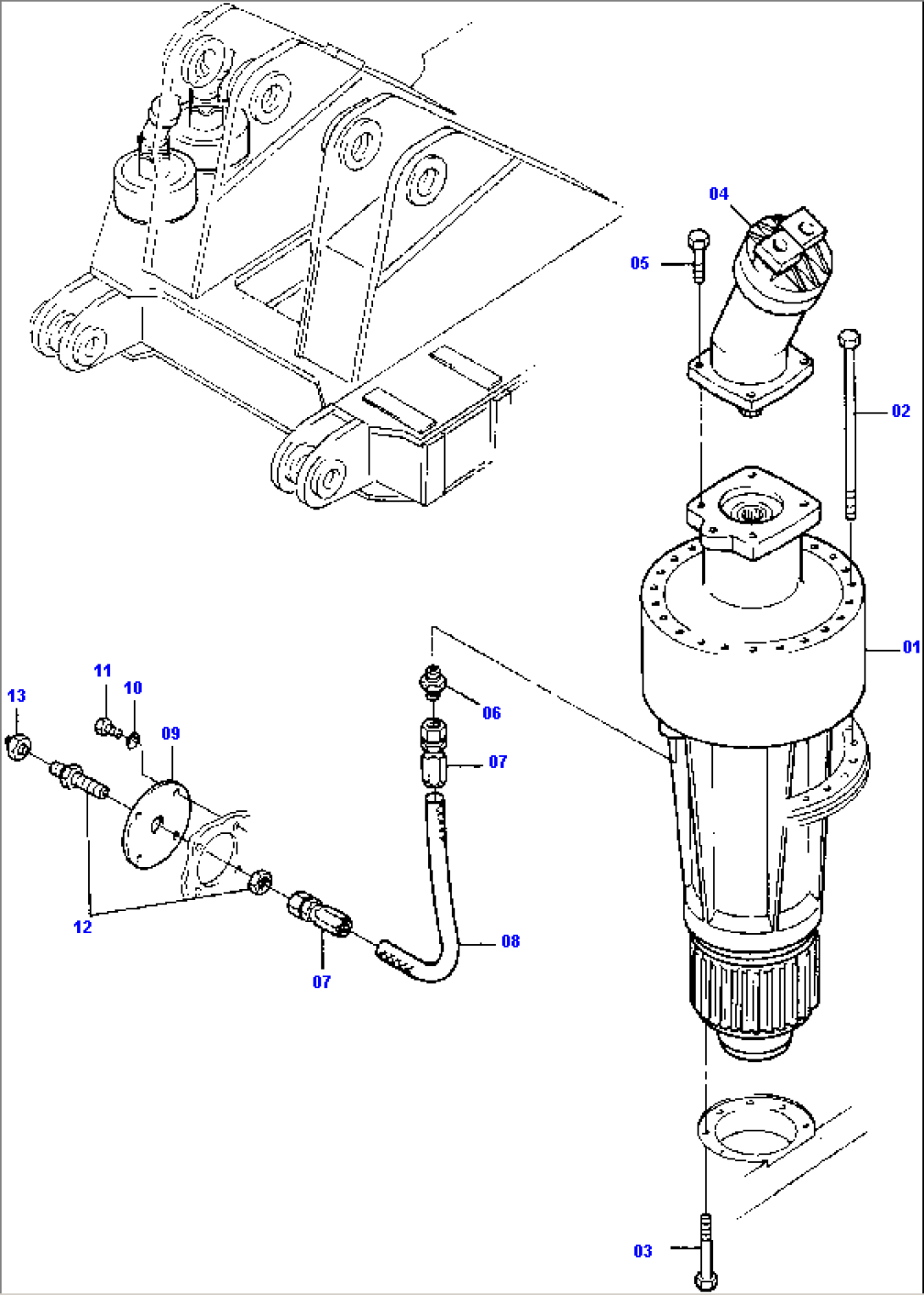 Installation - Swing Gear,- and Motor