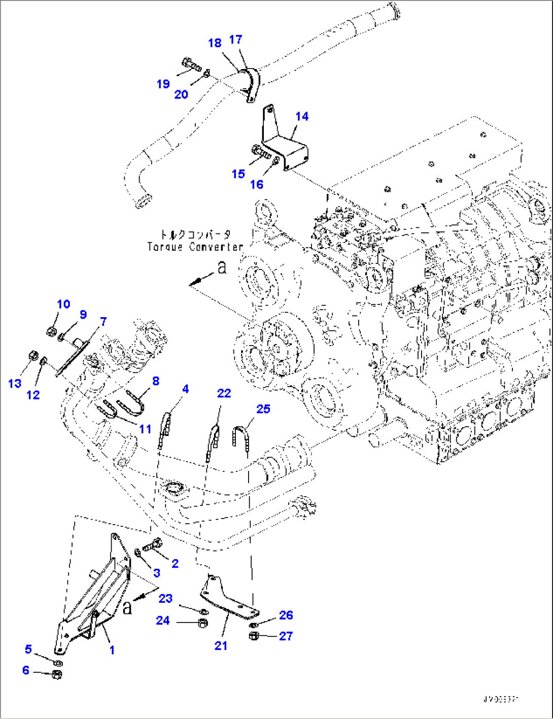 Torque Converter and Transmission, Piping Mounting (1/2) (#30001-)