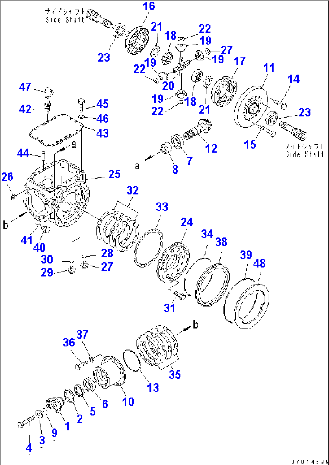 REAR AXLE (DIFFERENTIAL AND BRAKE)(#51016-)