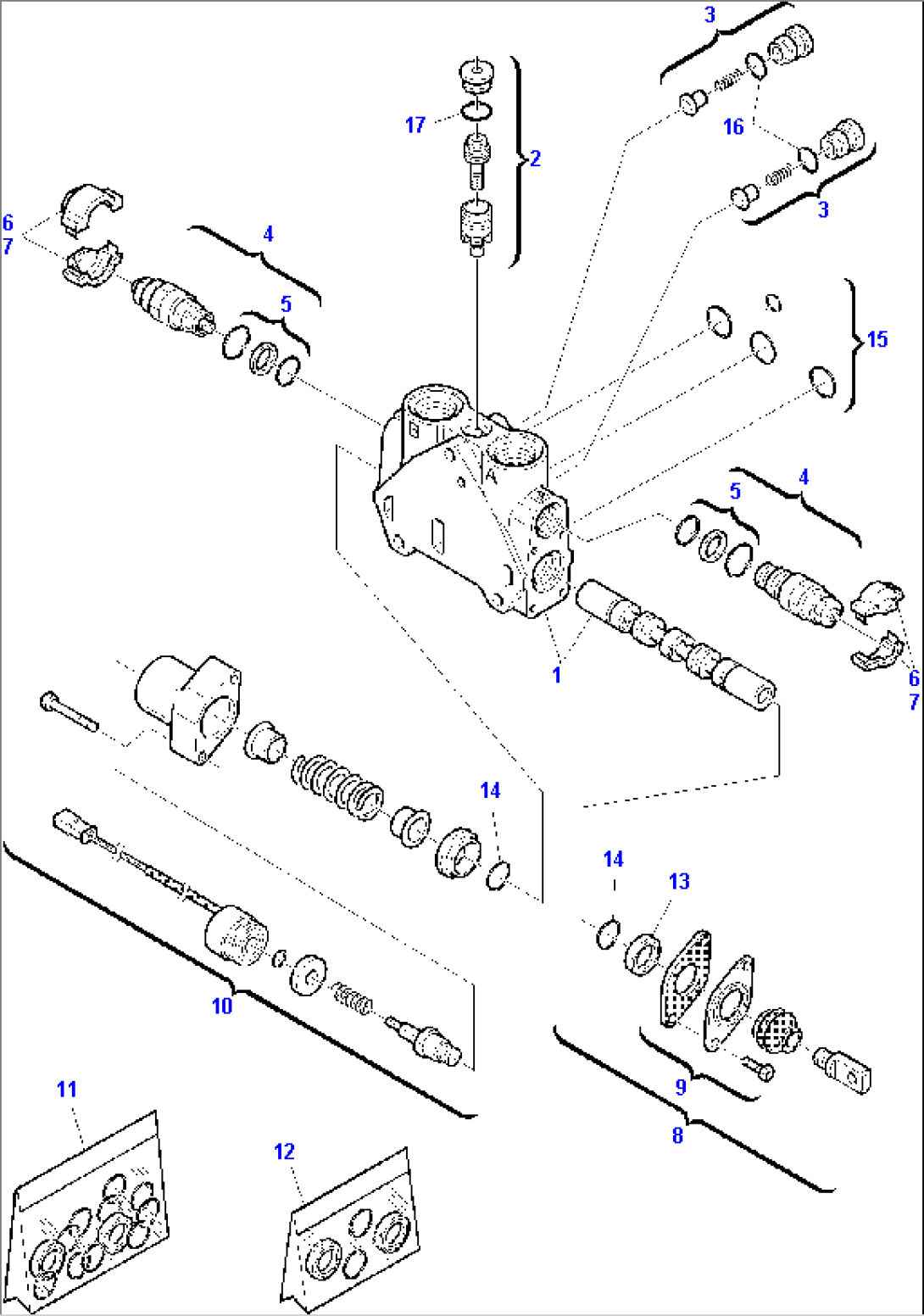 SHOVEL CONTROL VALVE (WITH RETURN TO DIG) (FOR BUCKET 4 IN 1) (4/5)