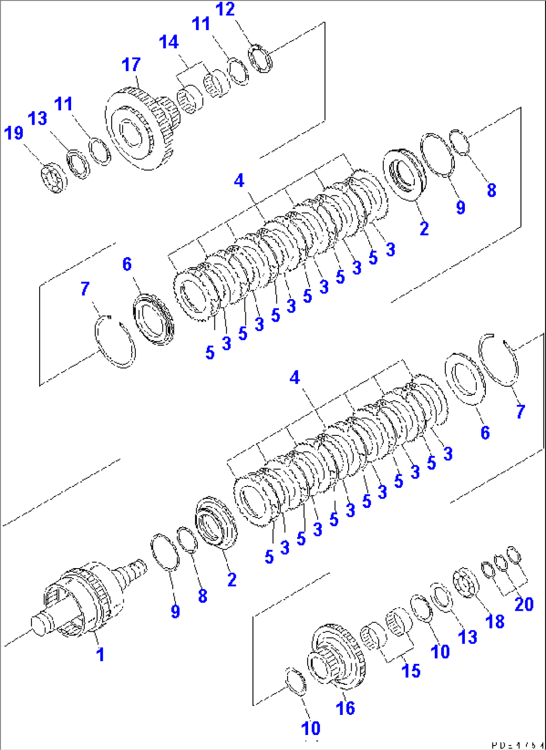 TRANSMISSION (3RD AND 4TH CLUTCH) (FOR EMERGENCY STEERING)