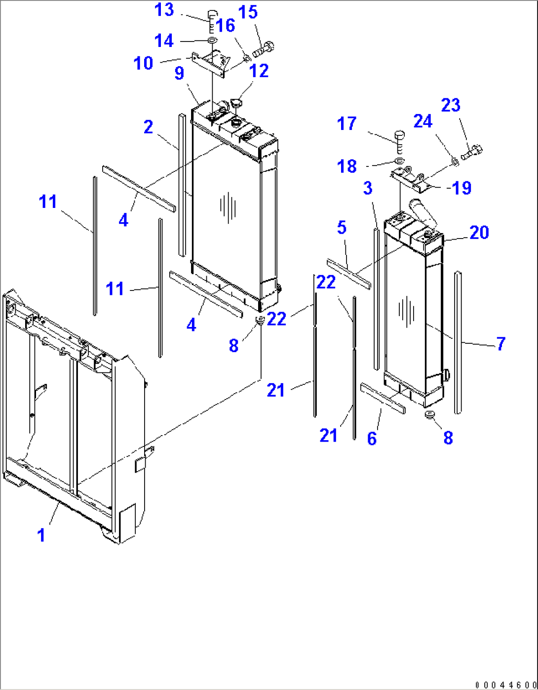 COOLING (RADIATOR) (FOR 6WAY PAT DOZER)