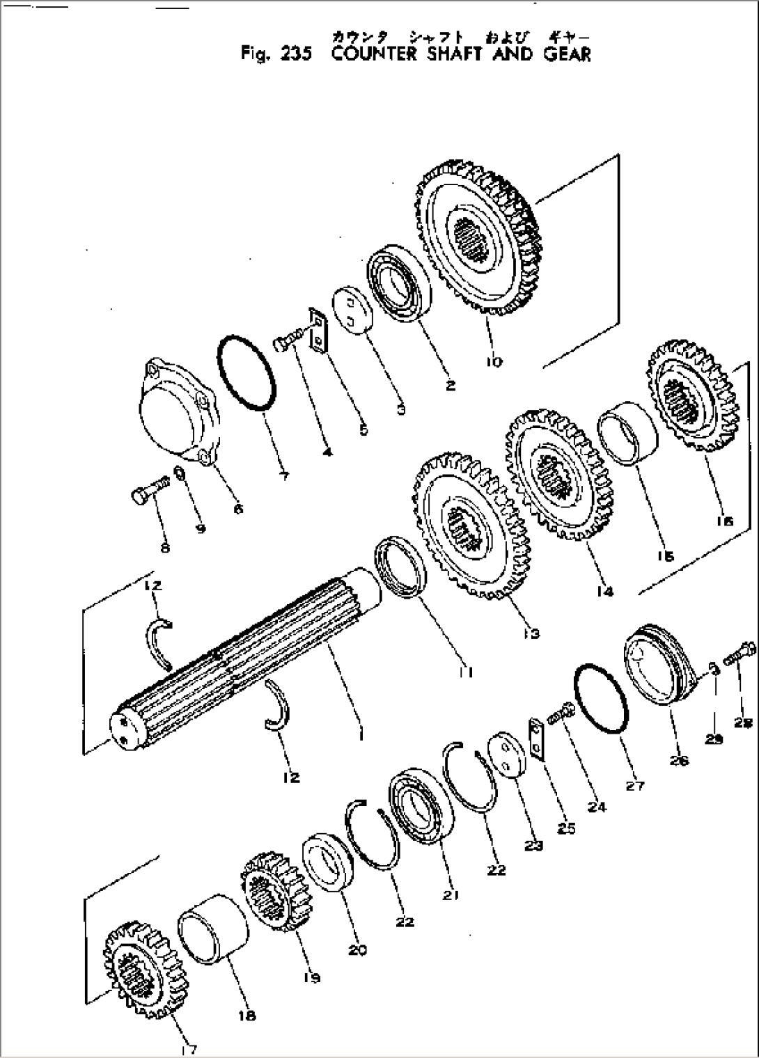 COUNTER SHAFT AND GEAR