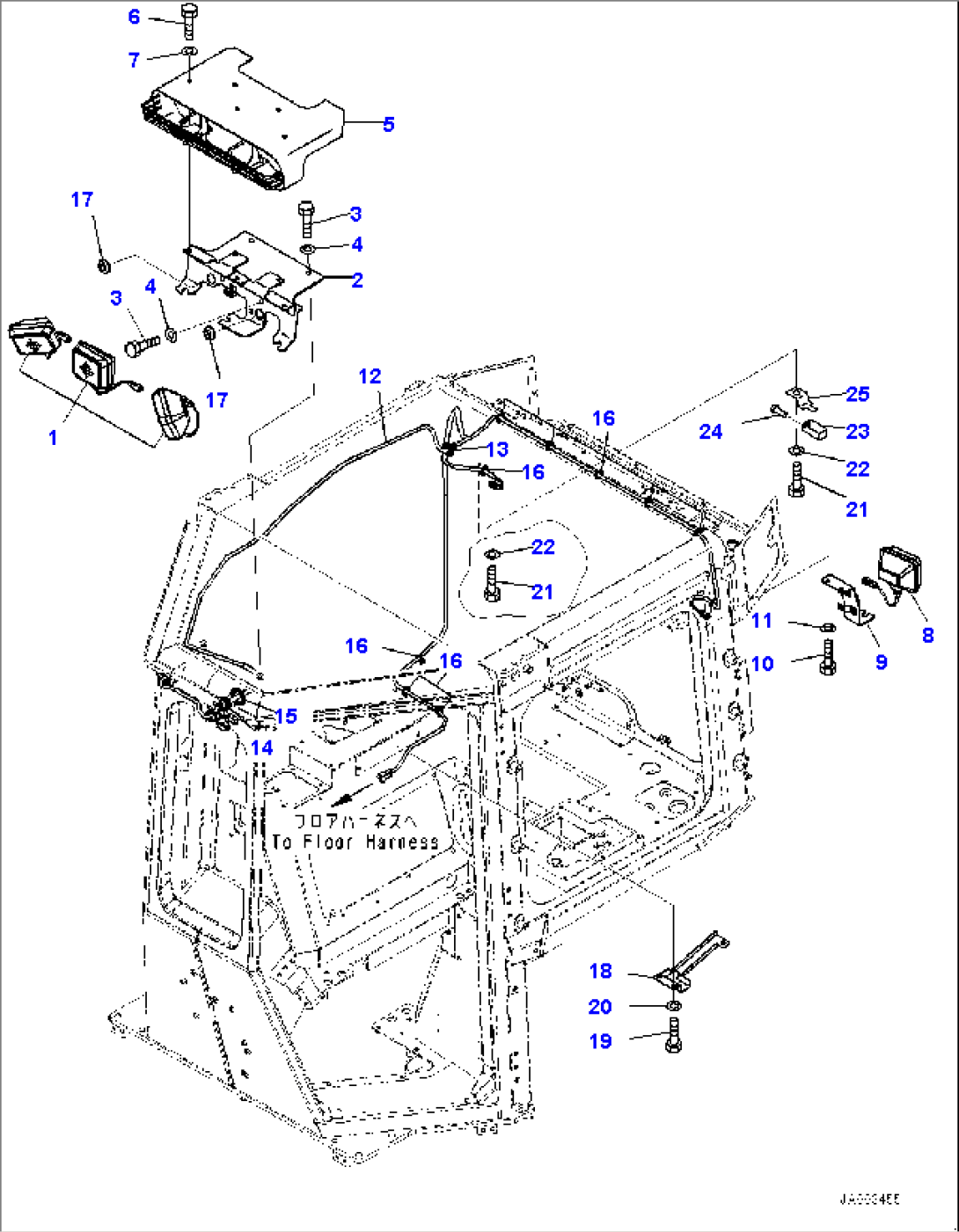 ROPS Cab, Working Lamp (#60001-)