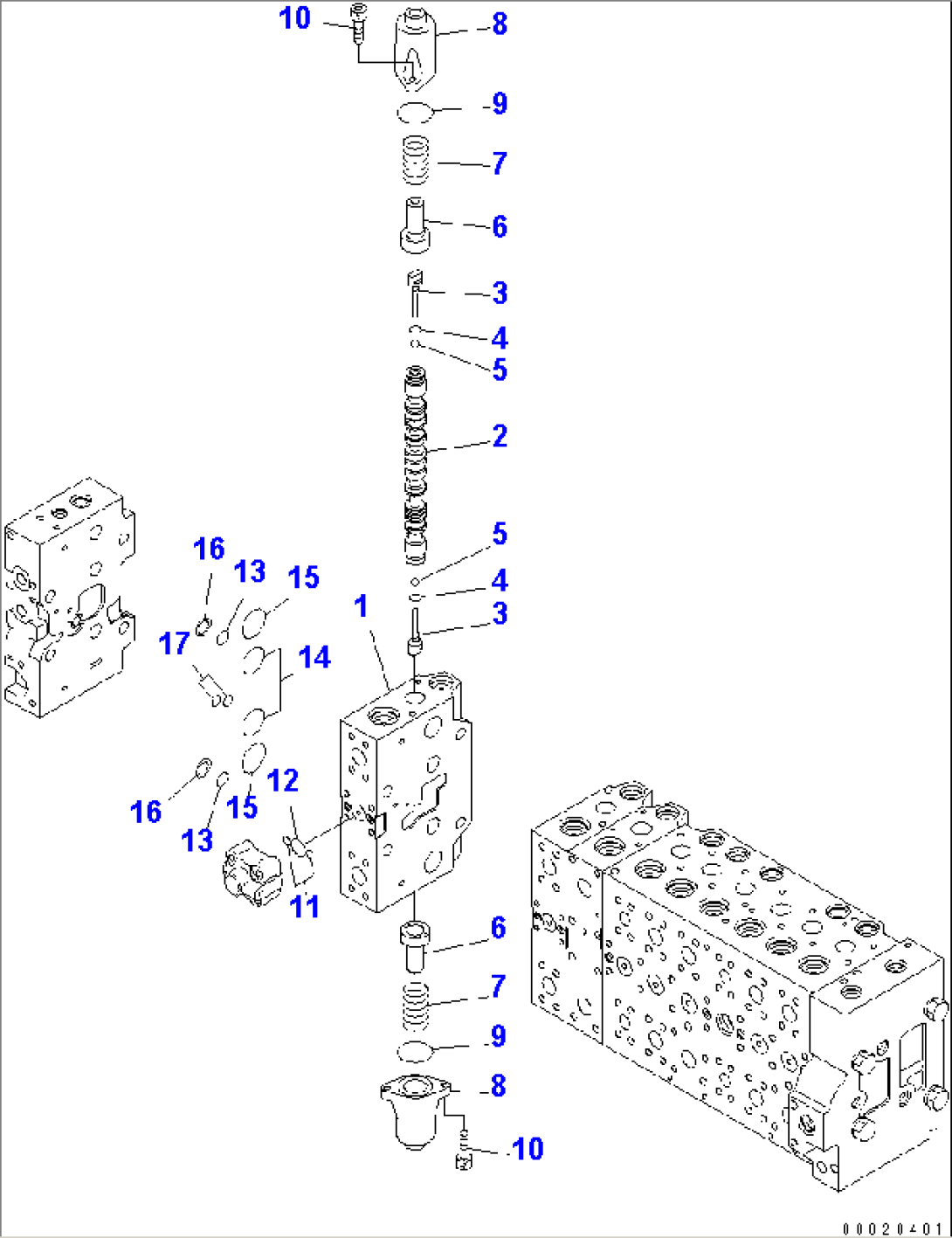 MAIN VALVE (2-ACTUATOR) (23/25)(#60001-)