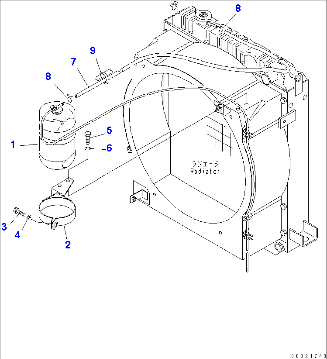 RADIATOR (RESERVE TANK AND PIPING)(#11501-)