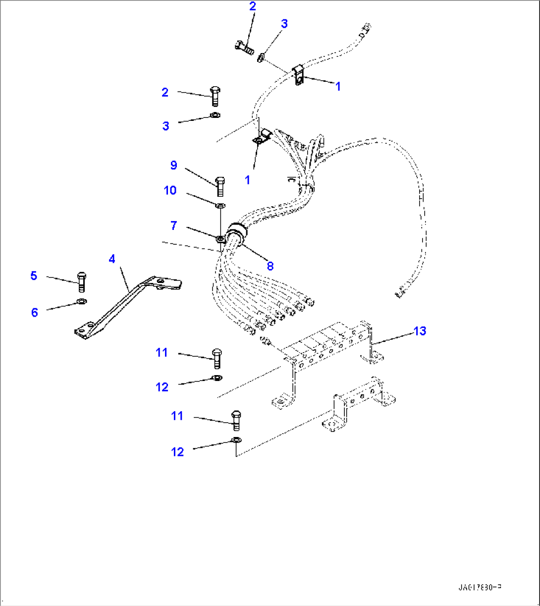 Power Train Oil Cooler Piping, Bracket and Clamp (1/2) (#22083-)