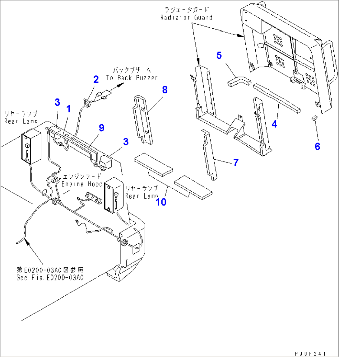 HOOD (RADIATOR GUARD) (ELECTRICAL SYSTEM AND SHEET) (INDUSTRIAL WASTE DISPOSAL SPEC.)