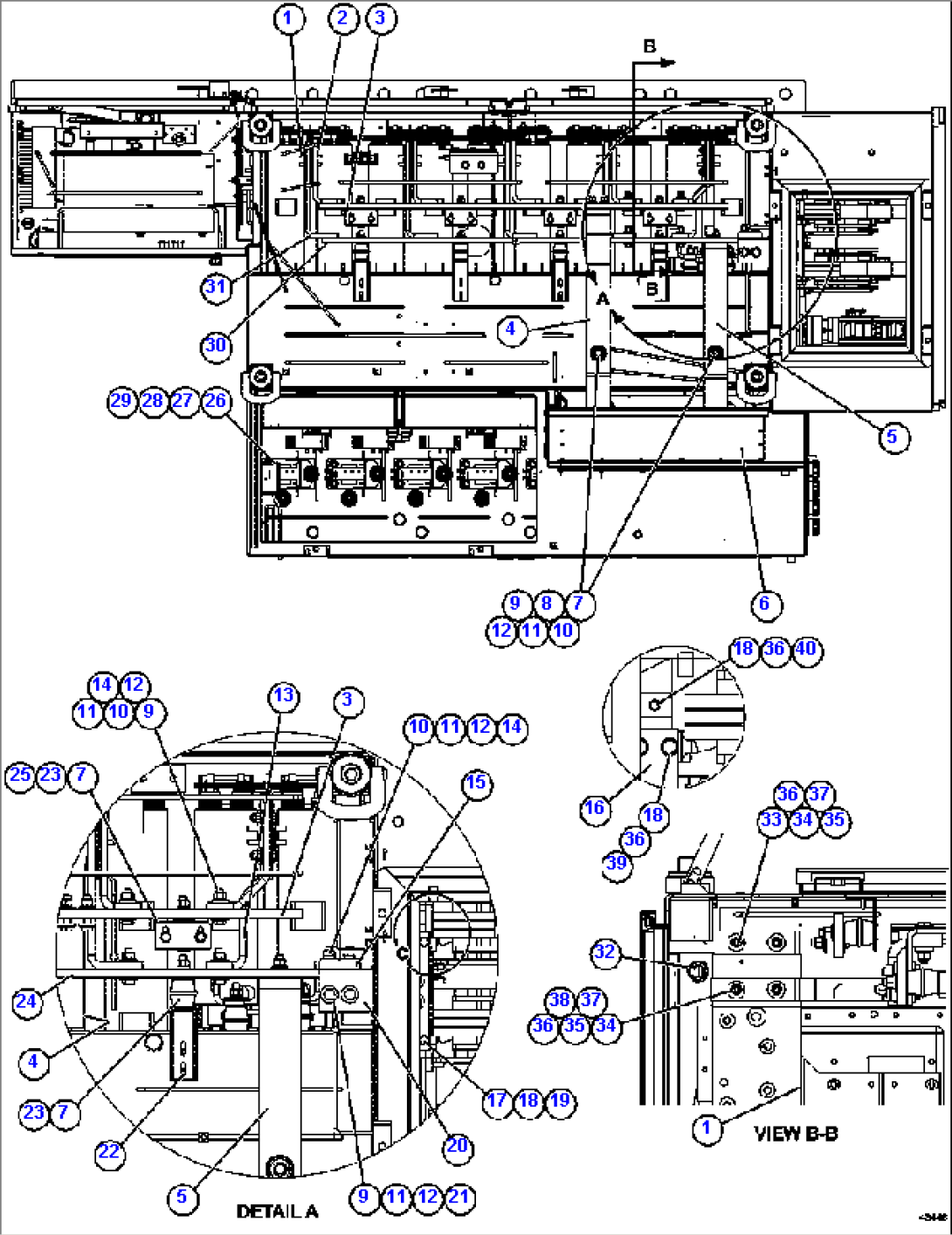 CONTROL CABINET - TOP VIEW 58E-43-00020