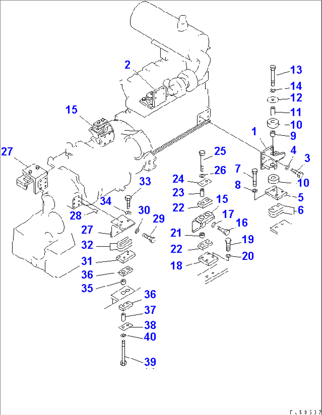 ENGINE AND TRANSMISSION MOUNTING PARTS(#6691-)
