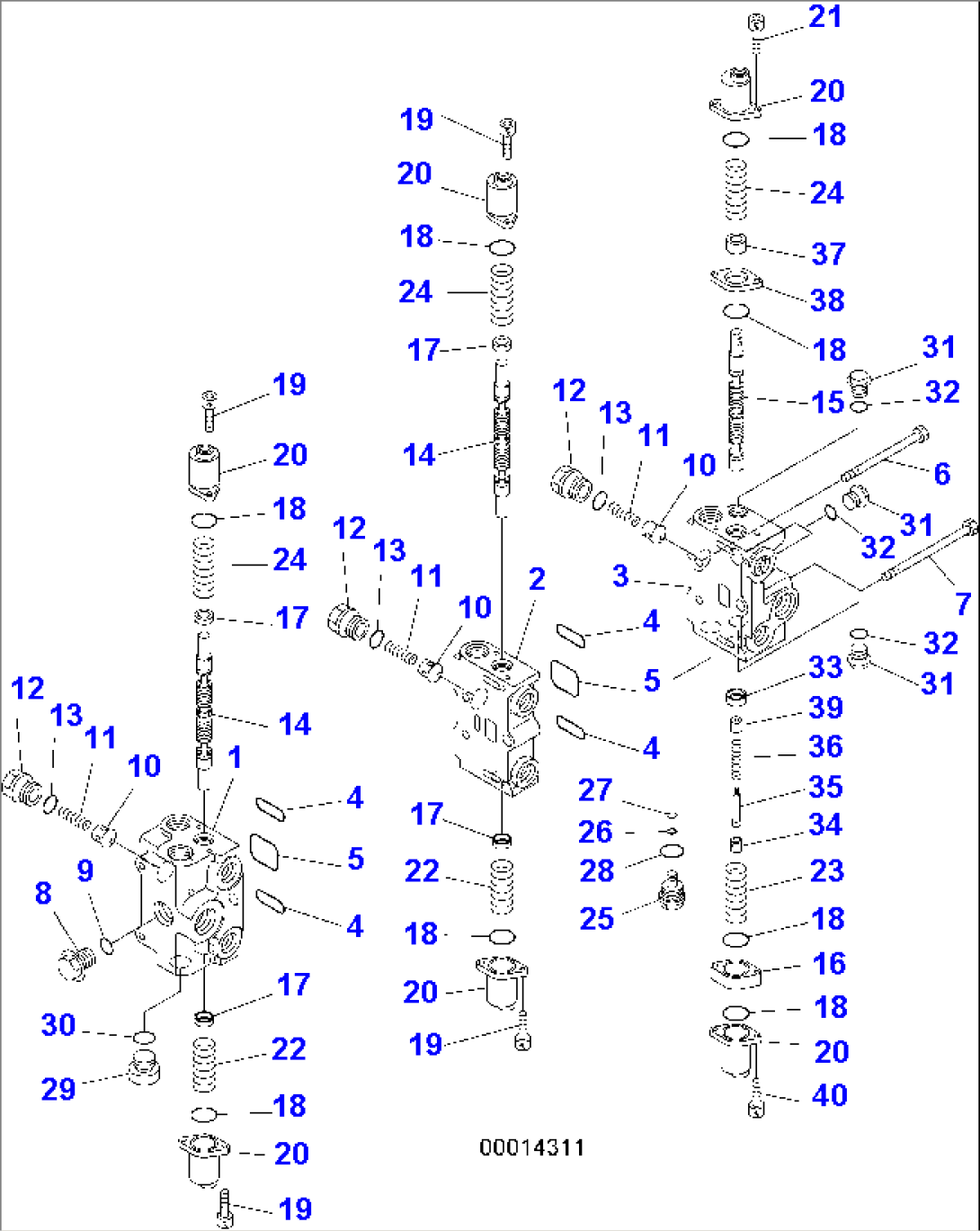 CONTROL VALVE (3-SPOOL) (1/2)