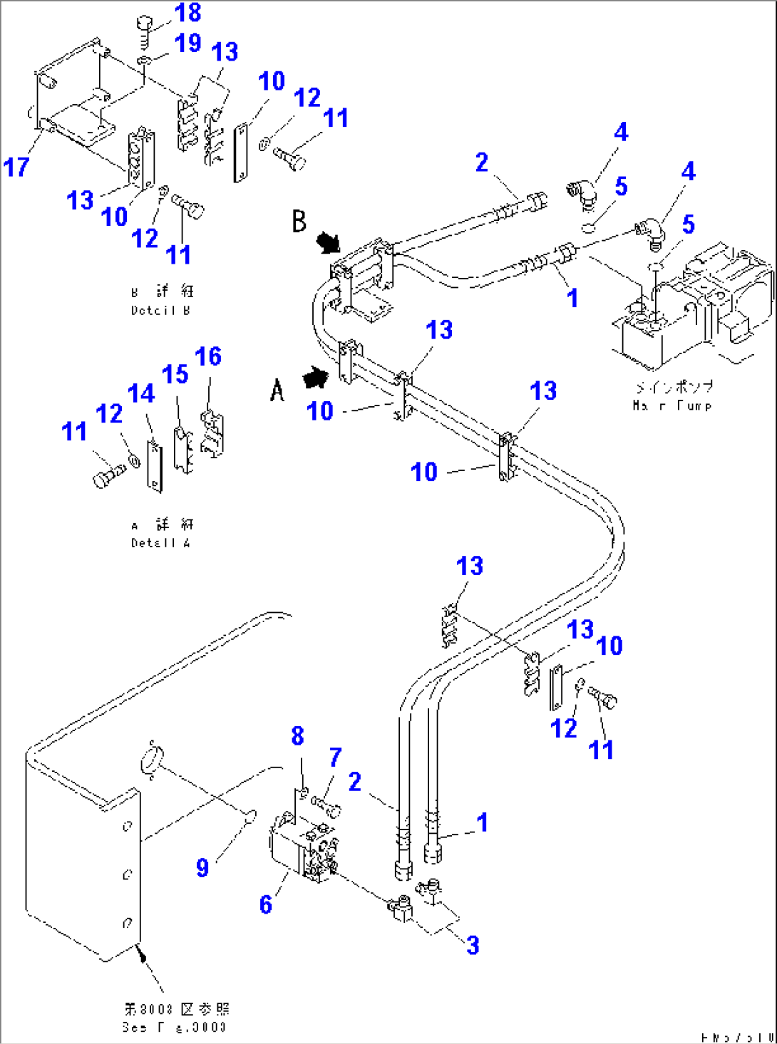 HYDRAULIC PIPING (VIBRATION MOTOR LINE)