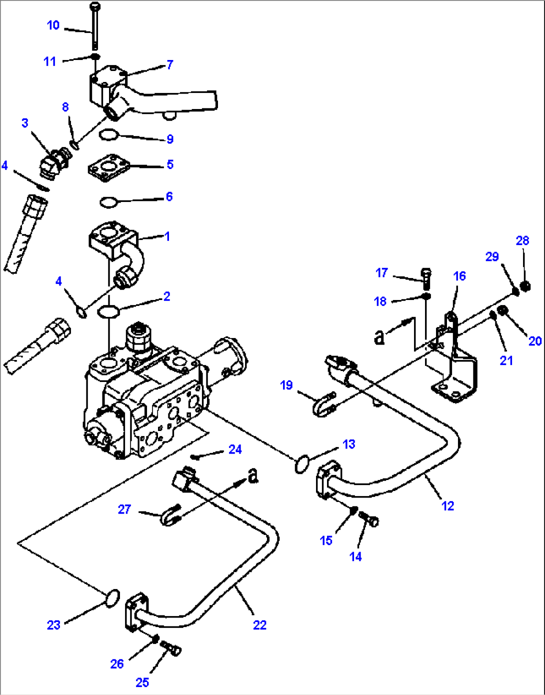 H3410-10A0 HYDRAULIC PIPING HOIST CYLINDER LINE (1/3)