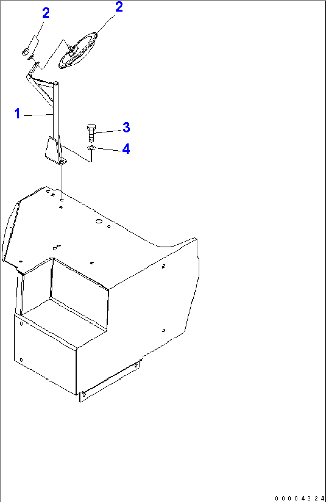 REAR VIEW MIRROR¤ R.H. (YELLOW)(#20001-)
