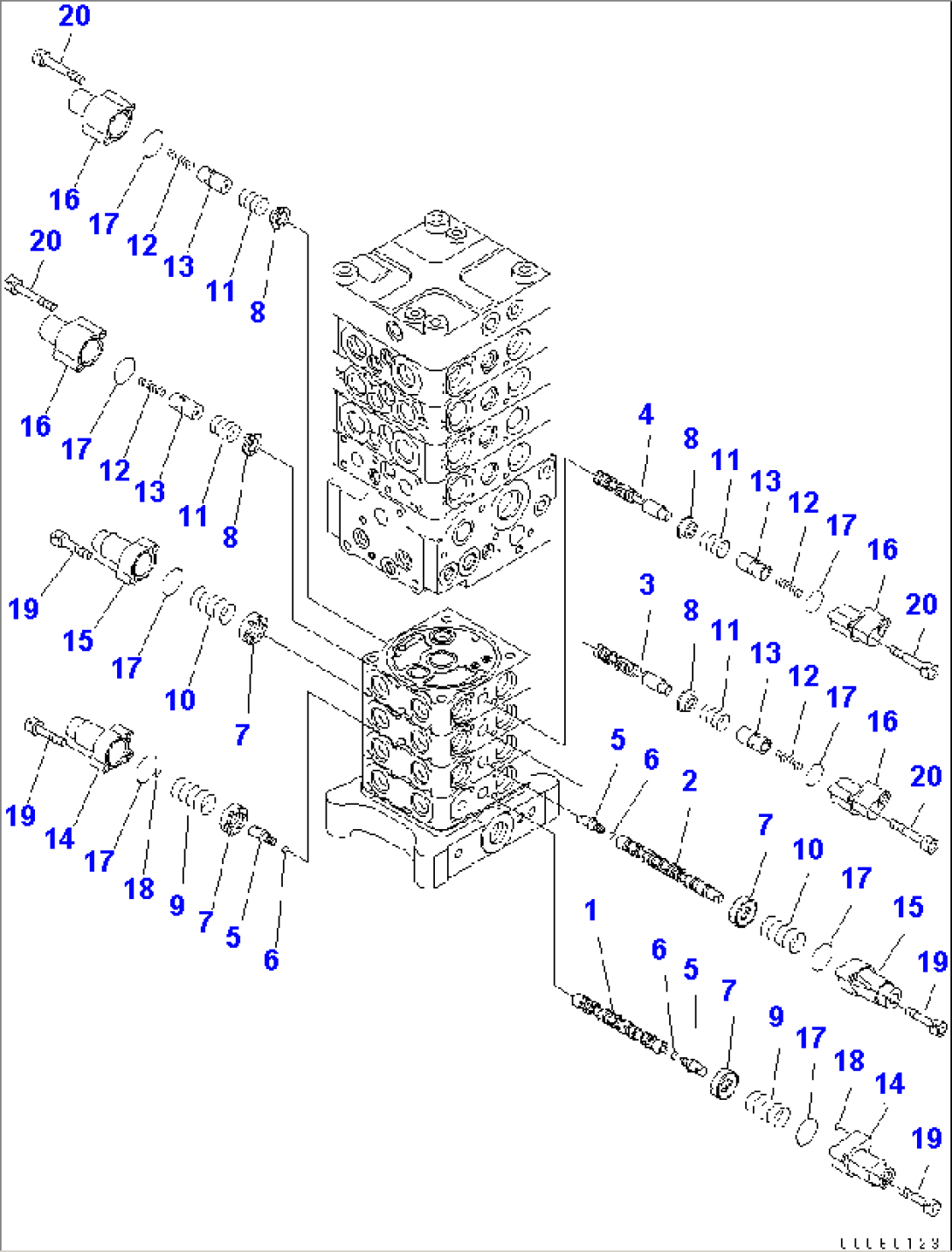 MAIN VALVE (1-ATTACHMENT) (BLADE) (10/27)(#20001-)
