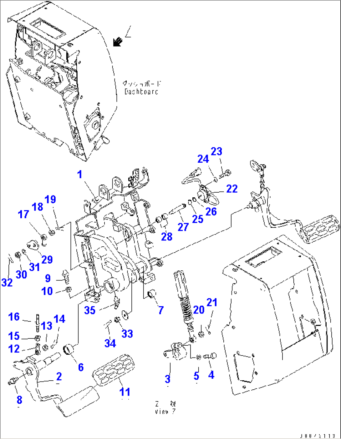 DASHBOARD (PEDAL CONTROL) (1/3)(#80001-80772)