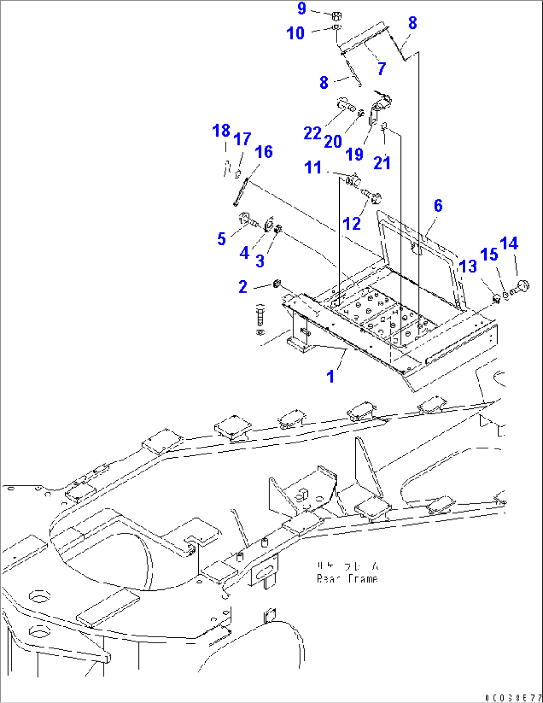 BATTERY BOX (L.H.) (BATTERY MOUNTING PARTS)(#50037-)