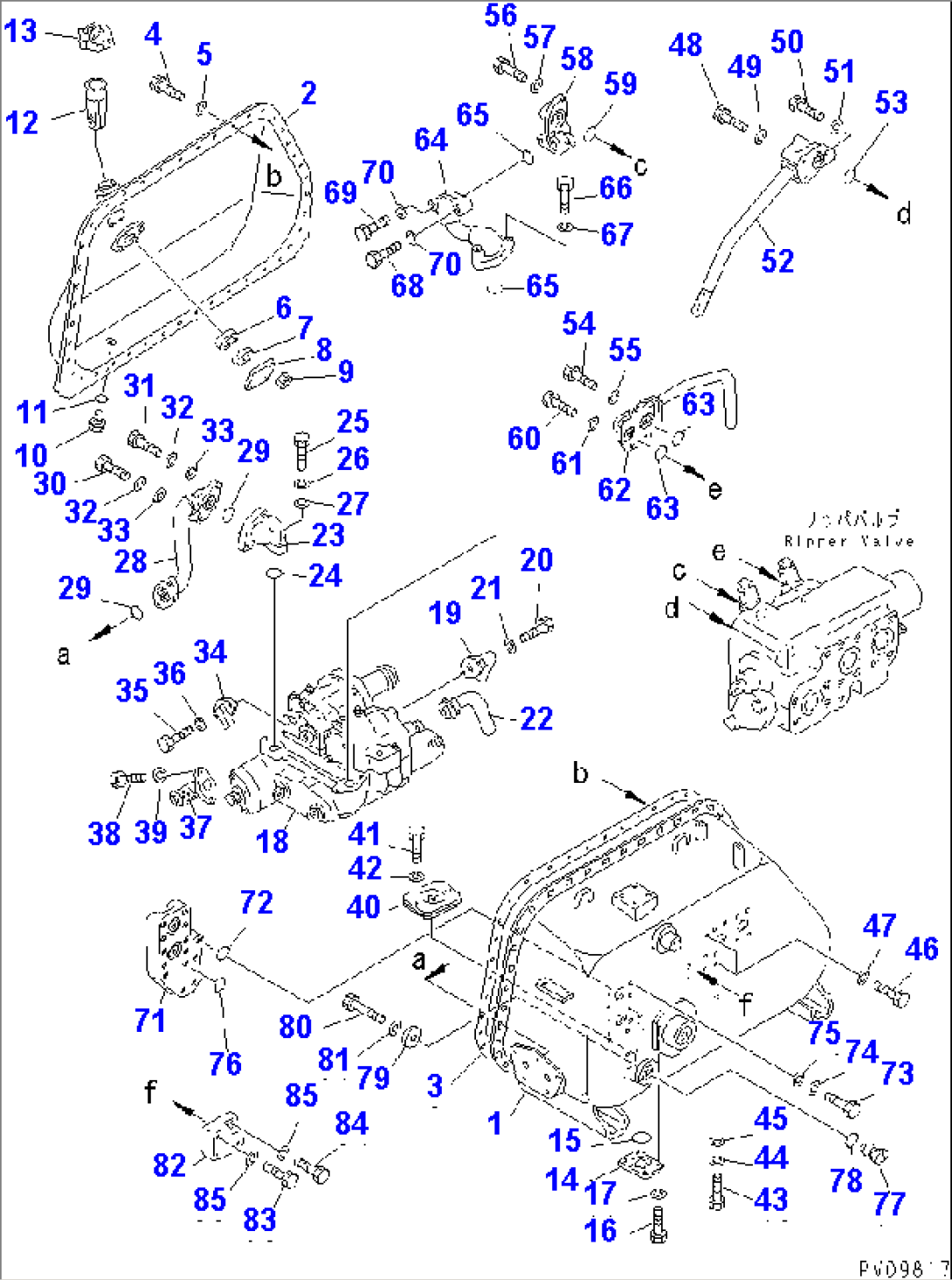 HYDRAULIC TANK AND CONTROL VALVE (1/5) (FOR HYDRAULIC RIPPER)