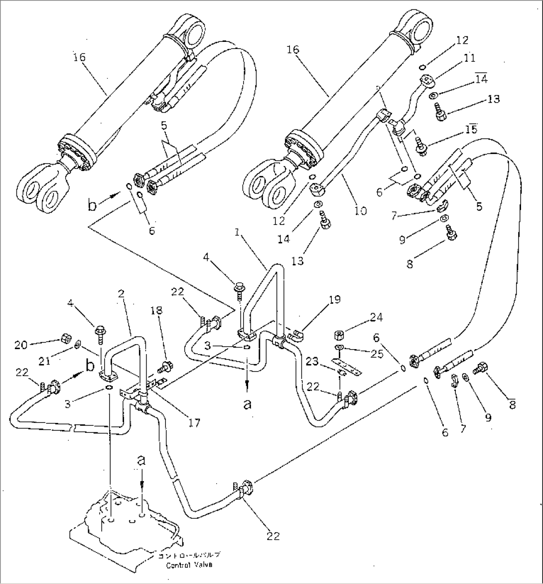 HYDRAULIC PIPING (LIFT CYLINDER LINE)(#20001-)