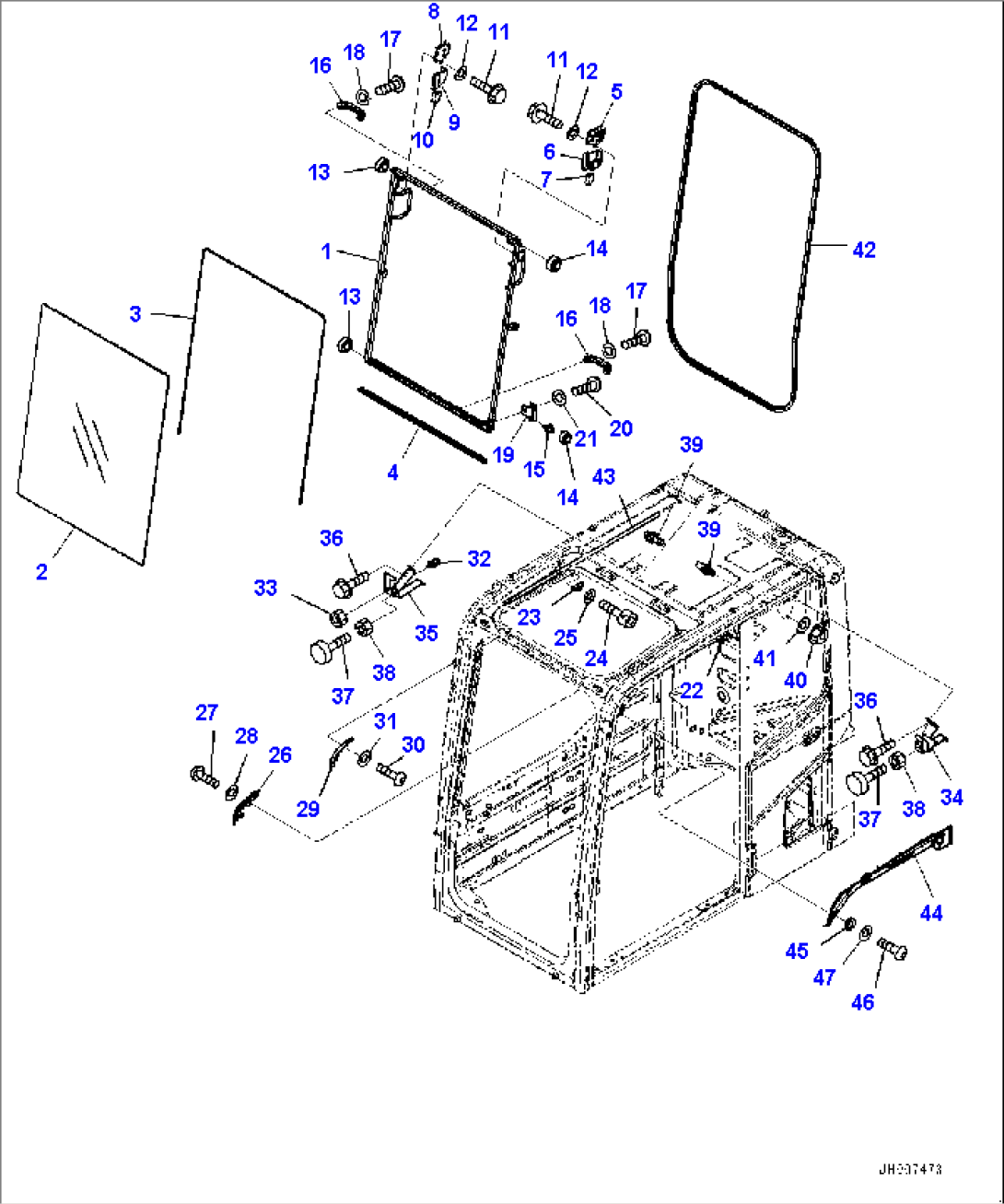 Cab, Front Window (#75979-)