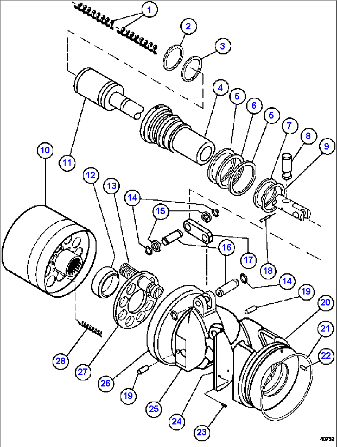 STEERING PUMP ROTATING GROUP PC2828