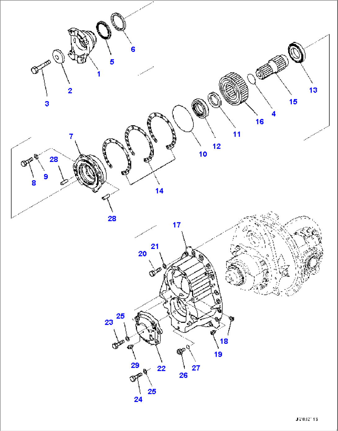 Center Axle, Input Shaft (#5001-)