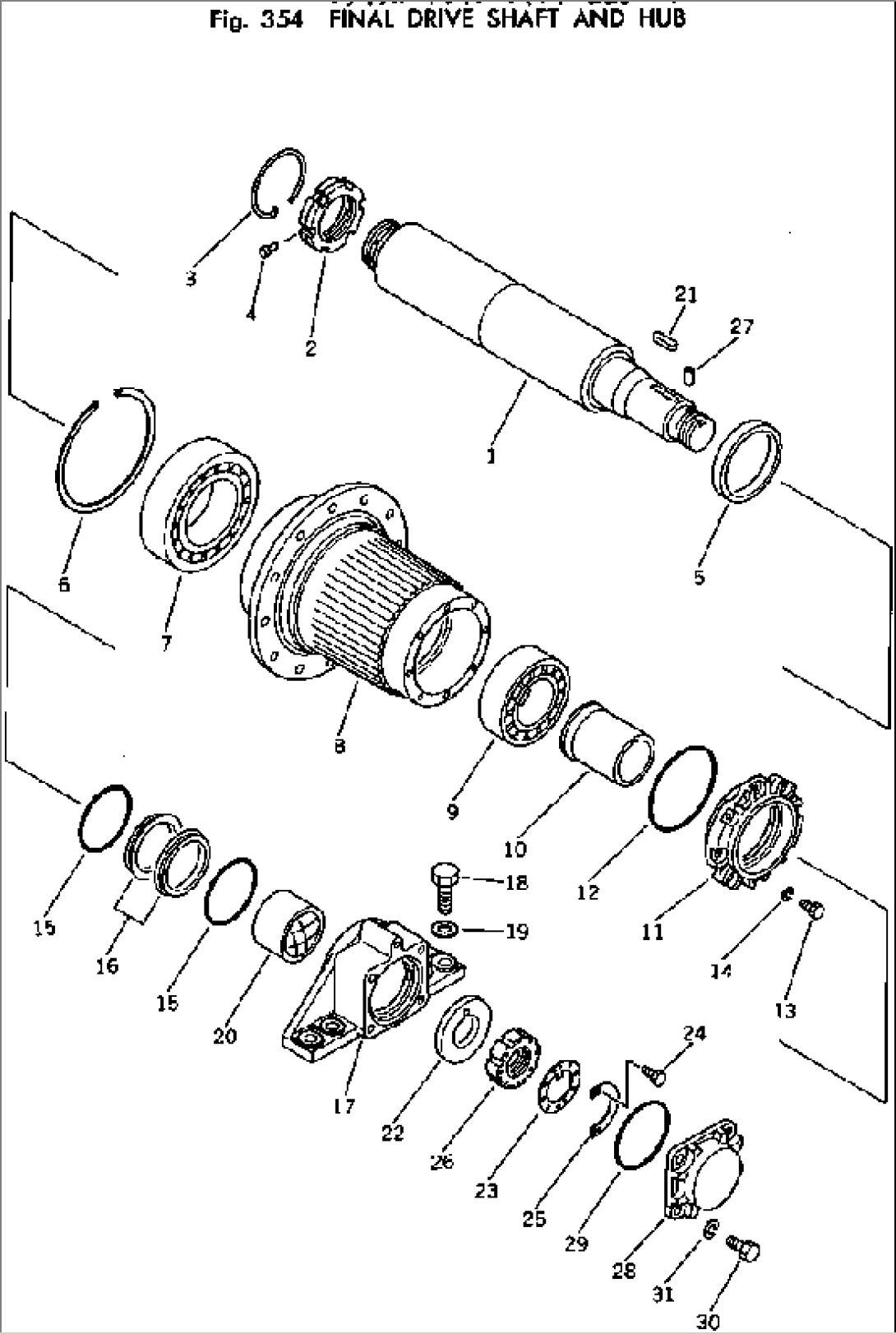 FINAL DRIVE SHAFT AND HUB