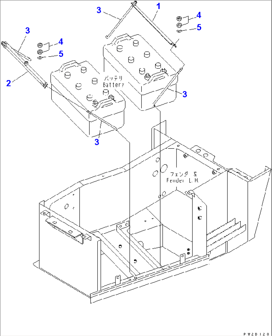 BATTERY (MOUNTING PARTS)