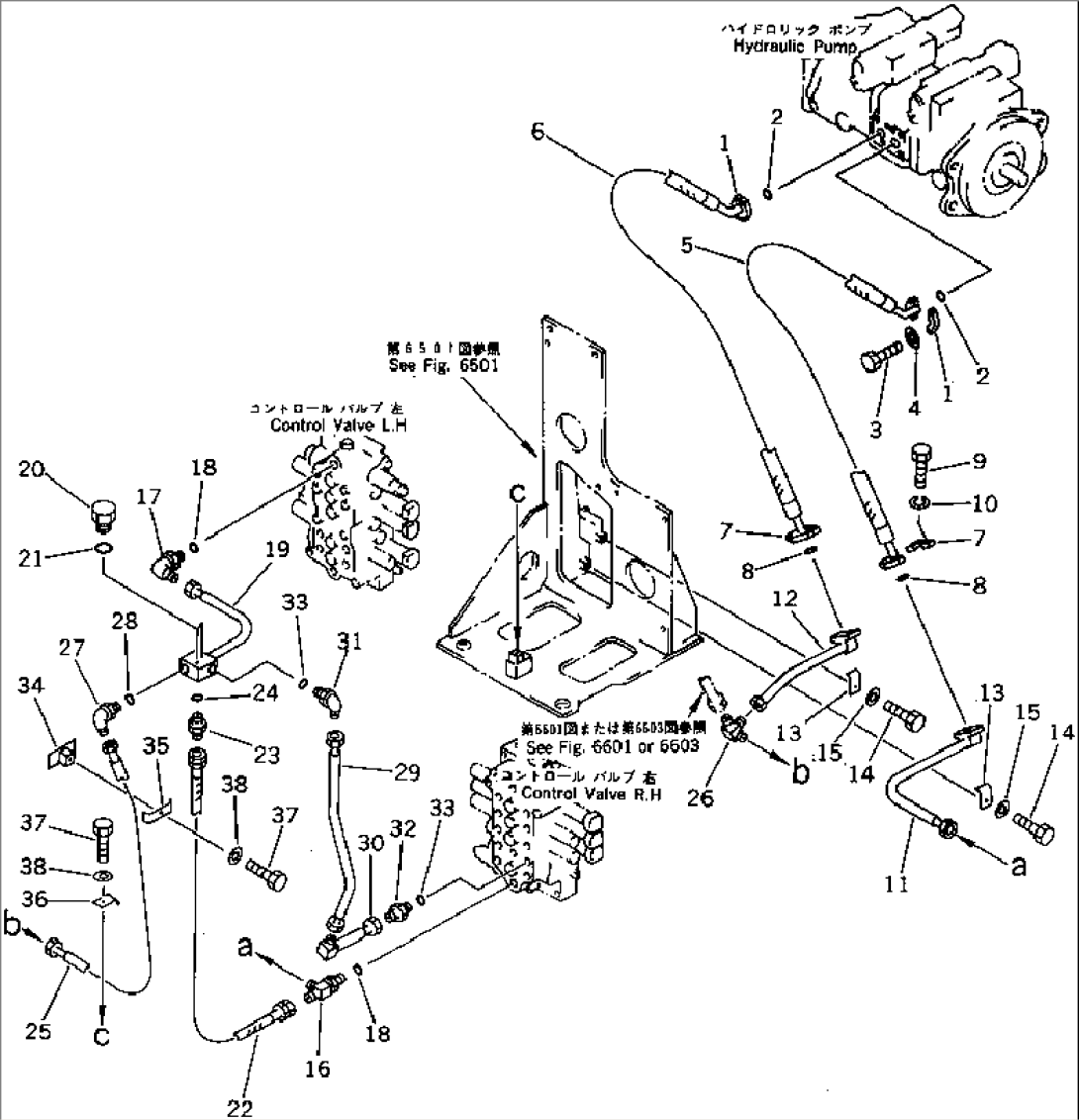 HYDRAULIC PIPING (DELIVERY LINE)(#8001-8035)