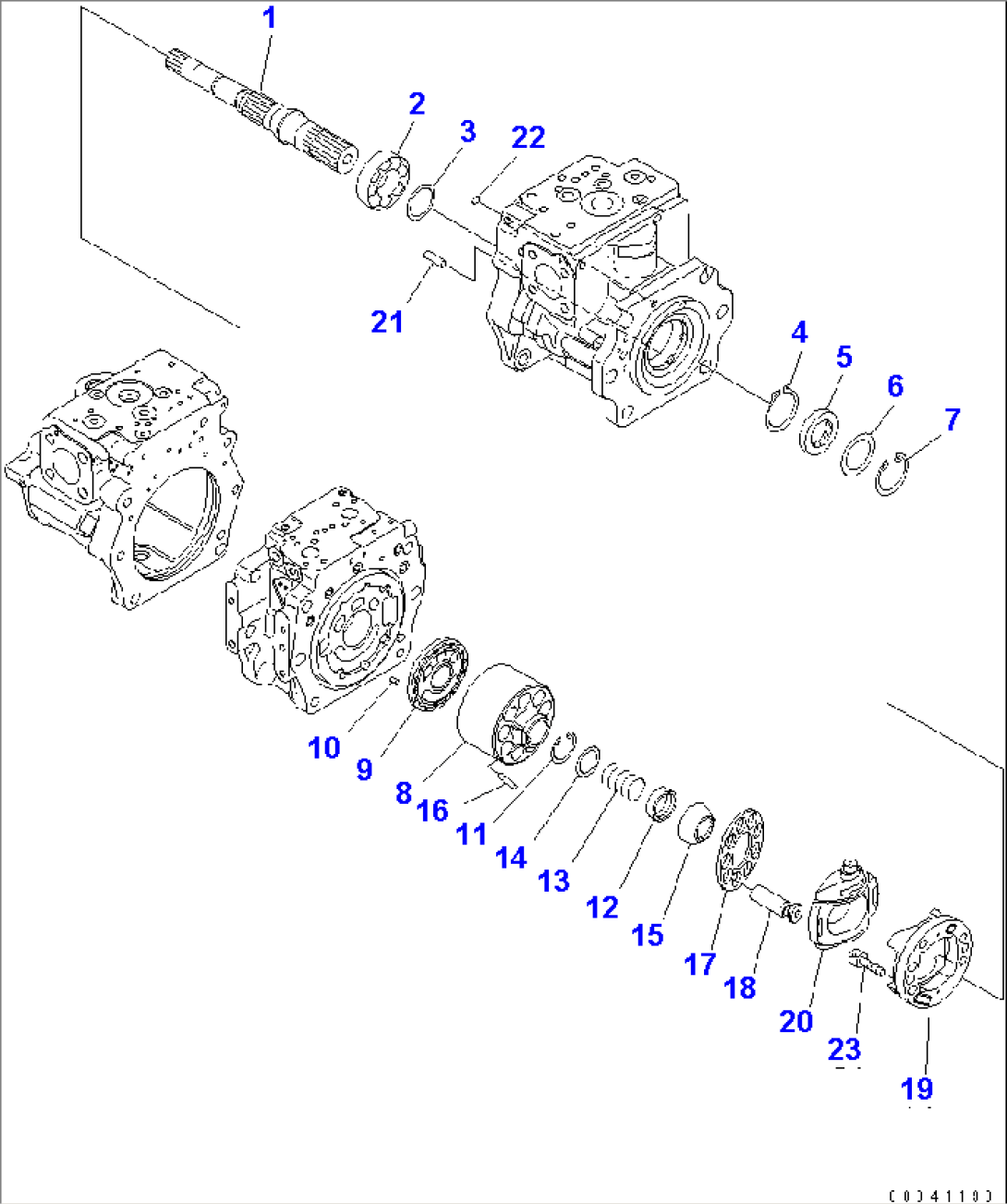PISTON PUMP (3/11)(#30001-)