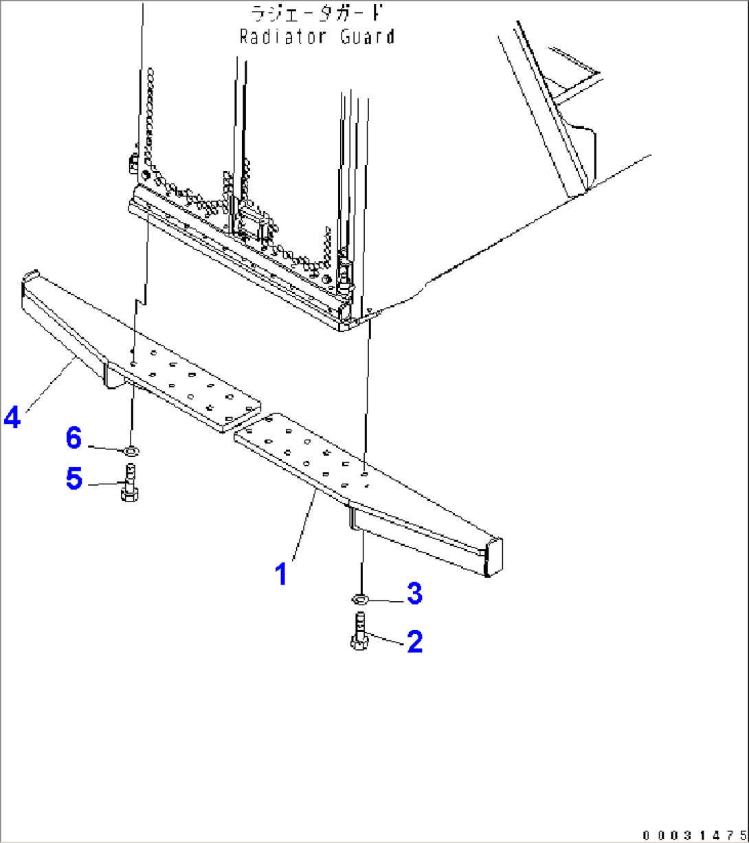 RADIATOR GUARD RELATED PARTS (FOR LANDFILL SPEC.)