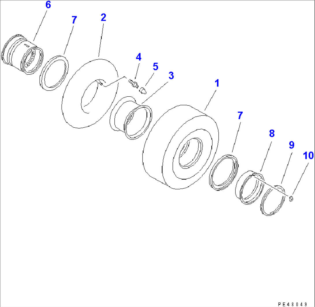 WHEEL AND TIRE(#60001-)
