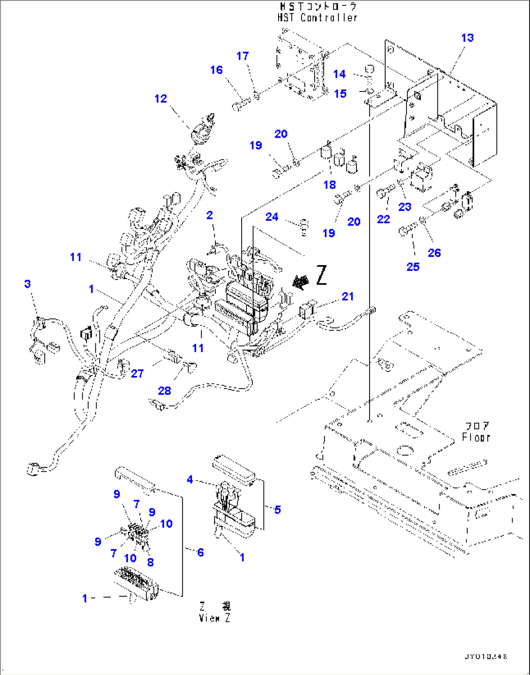 Floor Frame, Floor, Wiring Harness (#60001-)