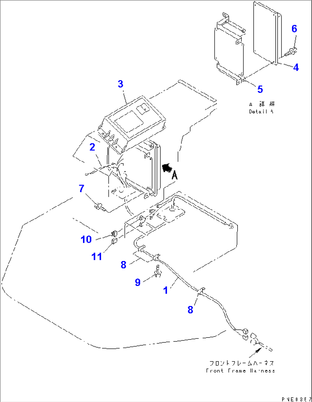 ELECTRICAL SYSTEM (BUCKET AUTO LEVELING SYSTEM LINE) (2/3) (FLOOR FRAME LINE)(#50001-)