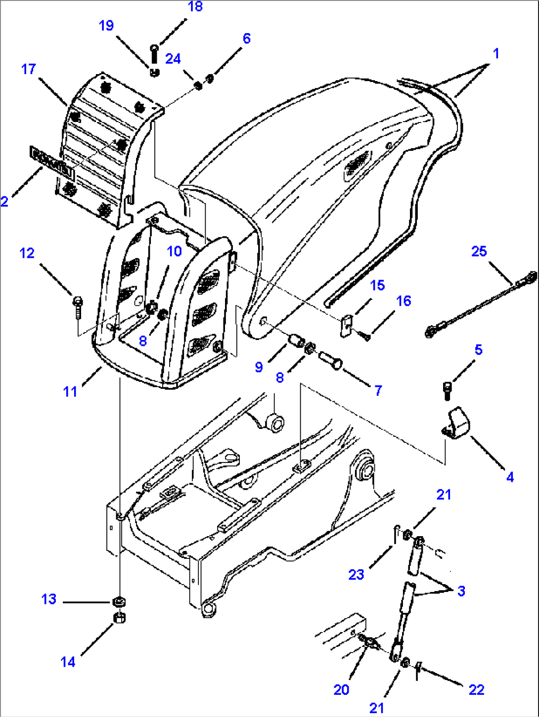 FIG. M5000-01A0 HOOD AND FRONT GRILLE